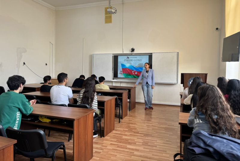 UNEC SABAH qruplarında 8 Noyabr – Zəfər Gününə həsr olunmuş seminar keçirilib UNEC SABAH qruplarında 8 Noyabr – Zəfər Gününə həsr olunmuş seminar keçirilib