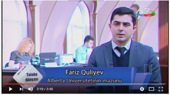 farizok Alberto universitetinin məzunu  - Fariz Quliyev