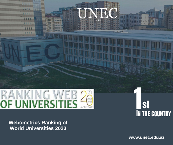 UNEC “Webometrics”də də birinci oldu!