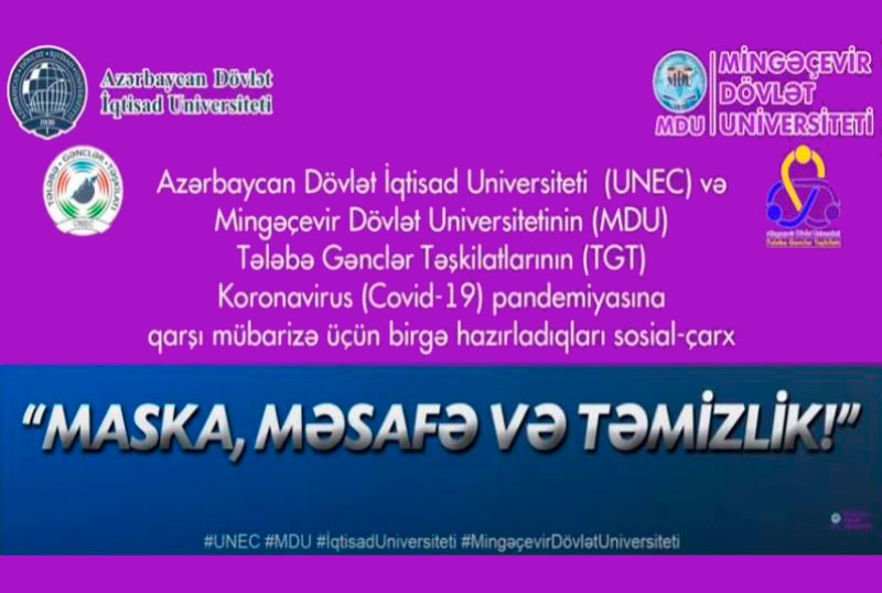 UNEC və MDU-dan koronavirusla mübarizəyə dəstək videoçarxı