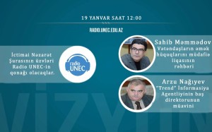 radio İctimai Nəzarət Şurasının üzvləri Radio UNEC-də