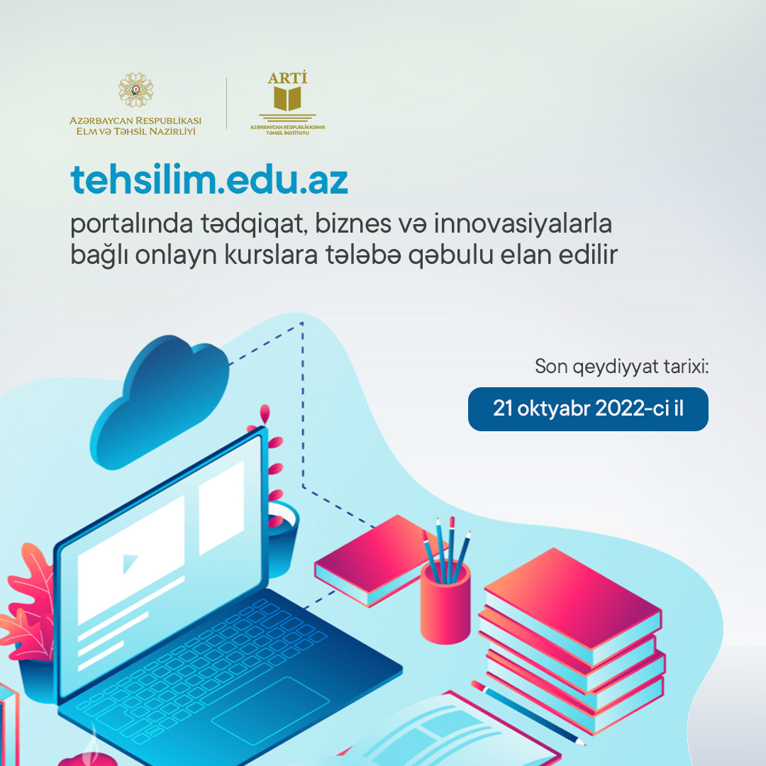 Tədqiqat, biznes, innovasiyalarla bağlı ödənişsiz kurslara qeydiyyat başlayıb 