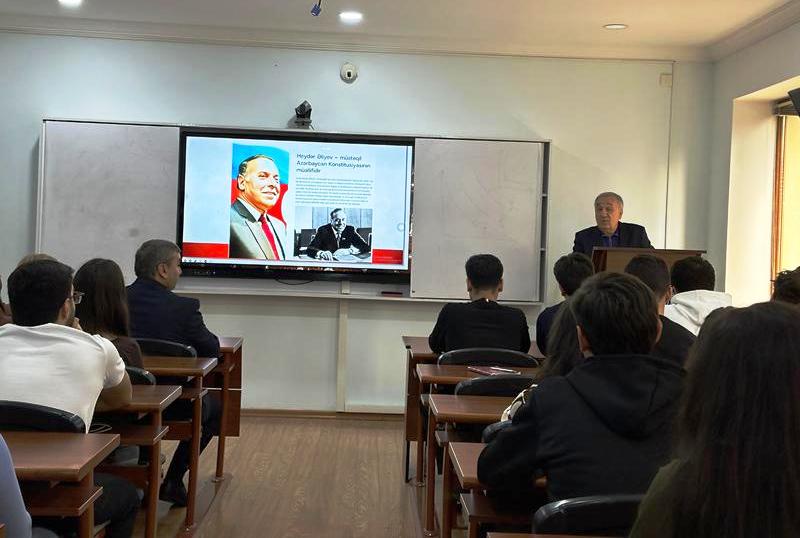 Biznes və Menecment fakültəsində Heydər Əliyev və Azərbaycan Konstitusiyası mövzusunda elmi seminar təşkil olunub