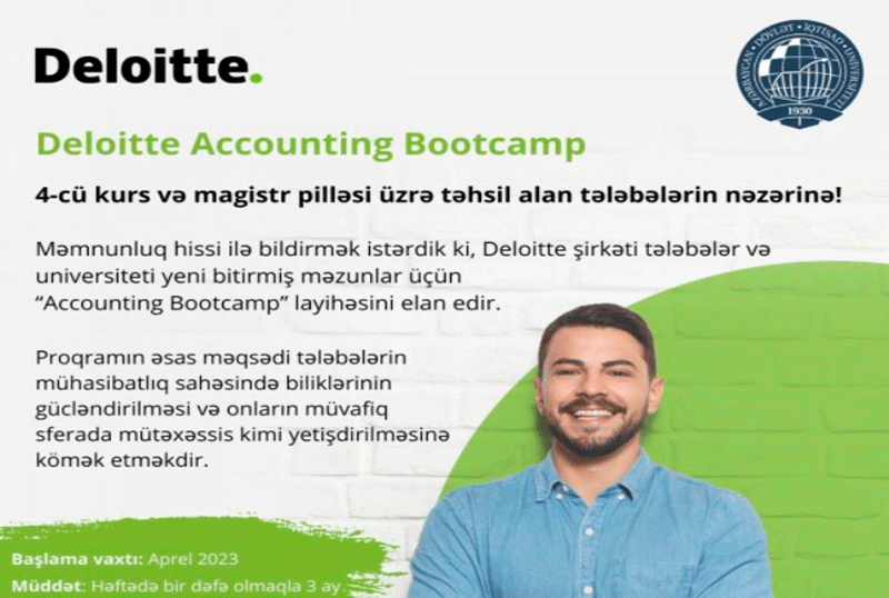 Tələbələrin diqqətinə: “Deloitte Accounting Bootcamp” layihəsinə start verilir