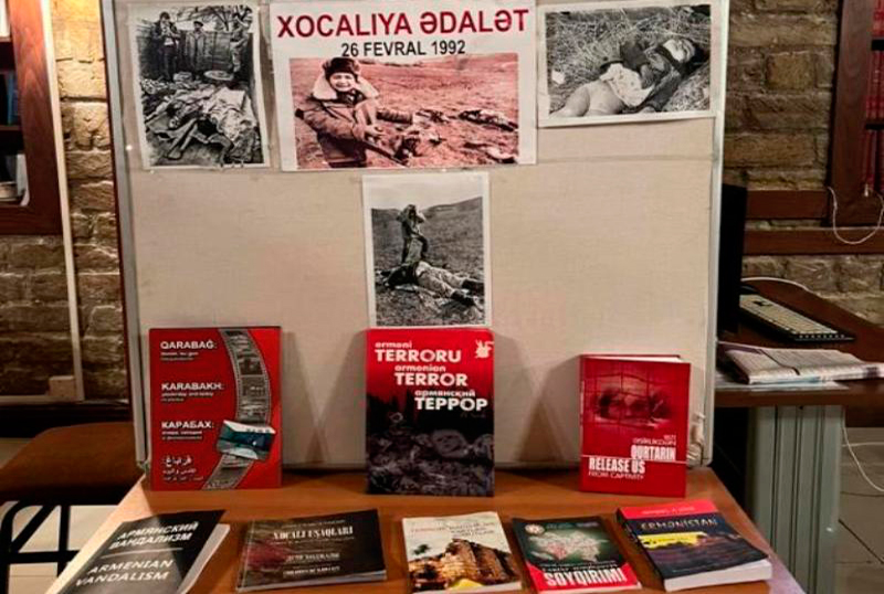 UNEC-də Xocalı soyqırımının 30-cu ildönümünə həsr olunan kitab sərgisi hazırlanıb