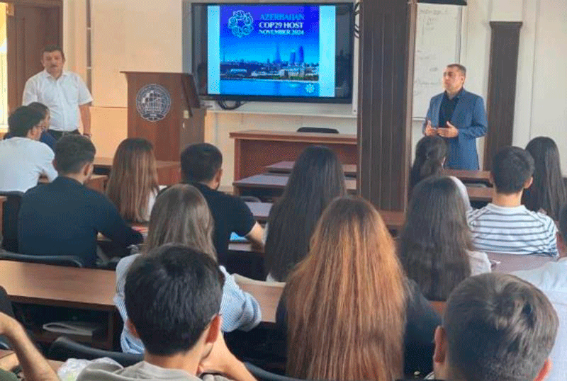 MMF_COP29_041024 Təhsil Tələbə Kredit Fondunun əməkdaşları UNEC tələbələri görüş keçirib