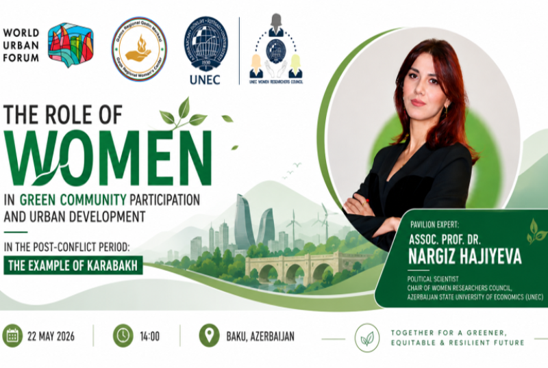 UNEC-in əməkdaşı WUF13 - Azerbaijan &ccedil;ər&ccedil;ivəsində ekspert qismində &ccedil;ıxış edəcək