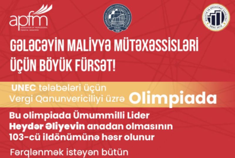 UNEC tələbələri arasında vergi qanunvericiliyi &uuml;zrə olimpiada ke&ccedil;iriləcək