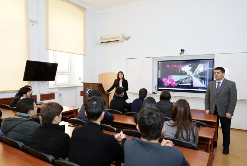 Maliyyə və m&uuml;hasibat fak&uuml;ltəsində 20 Yanvar faciəsinin otuz altıncı ild&ouml;n&uuml;m&uuml;nə həsr olunmuş anım tədbiri ke&ccedil;irilib