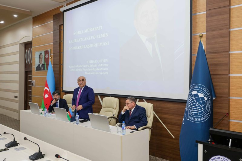 "Elm günləri": UNEC-də "Nobel mükafatçıları və elmin populyarlaşdırılması" müzakirə olunub