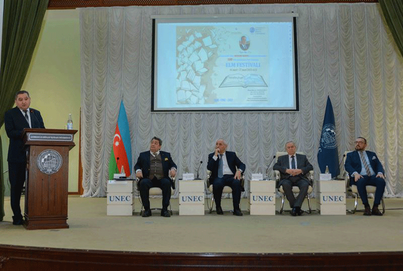 UNEC-də “Heydər Əliyev İli”nə həsr olunan Elm festivalına start verilib