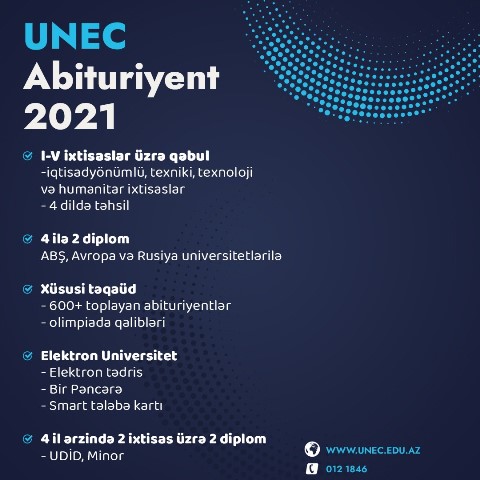 UNEC haqqında abituriyentlər üçün maraqlı 17 fakt