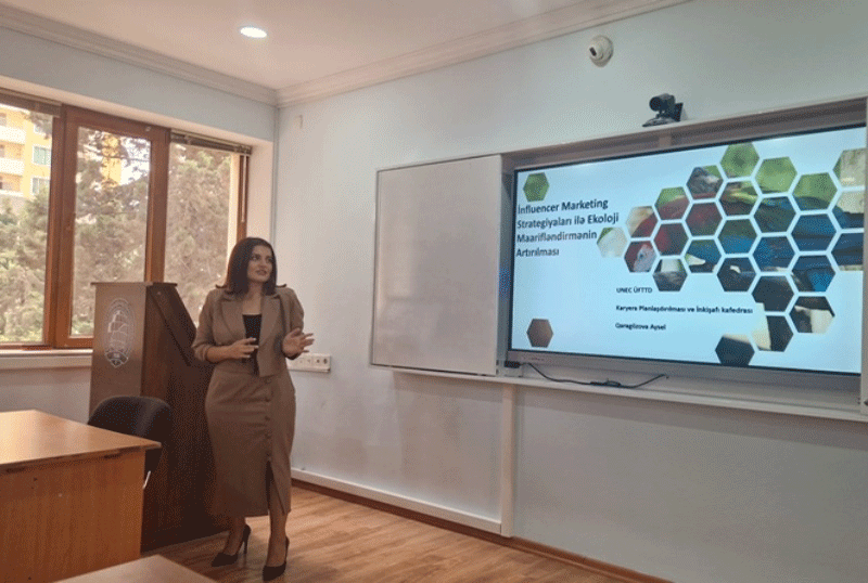 influenser-marketinq_161024 “Ekoloji maarifləndirmə influenser marketinq strategiyaları” mövzusunda seminar tələbələrin marağına səbəb olub