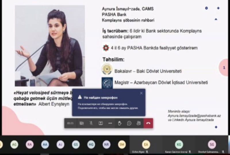 Paşa Bank tələbələrə “Bank, risk və uyğunluq” mövzusunda seminar keçib