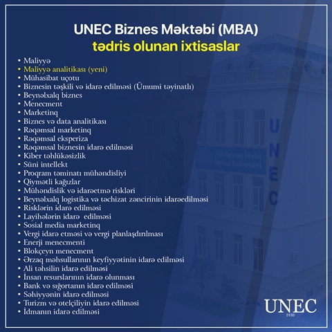 mba_unec UNEC Türk Dövlətləri Təşkilatı Türk Universitetlər Birliyinin Sədri seçildi