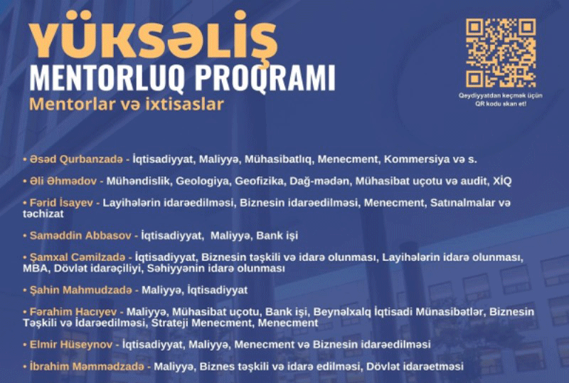 UNEC tələbələri üçün “Yüksəlİş” mentorluq proqramına qeydiyyat başladı! 