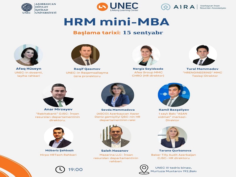 miniMBA__копия UNEC “İnsan resurslarının idarəedilməsi (HRM)” mini-MBA təlim proqramına start verir