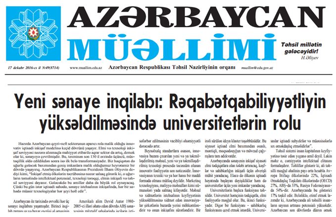 muellimok "Azərbaycan müəllimi" qəzeti