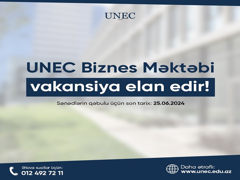 poster_biznes UNEC-də “Yaşıl gələcək üçün rəqəmsal təhsil” mövzusunda  onlayn beynəlxalq seminar keçiriləcək
