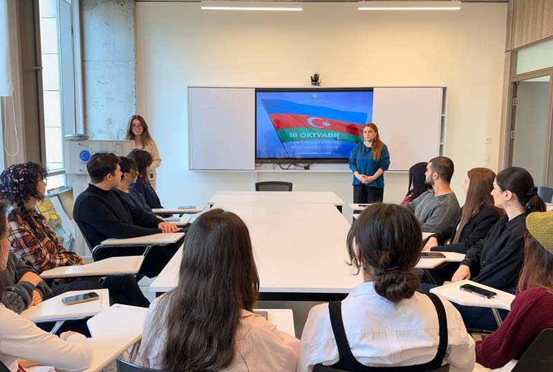 UNEC Dizayn məktəbində  Müstəqilliyin Bərpası Gününə həsr edilən seminar keçirilib