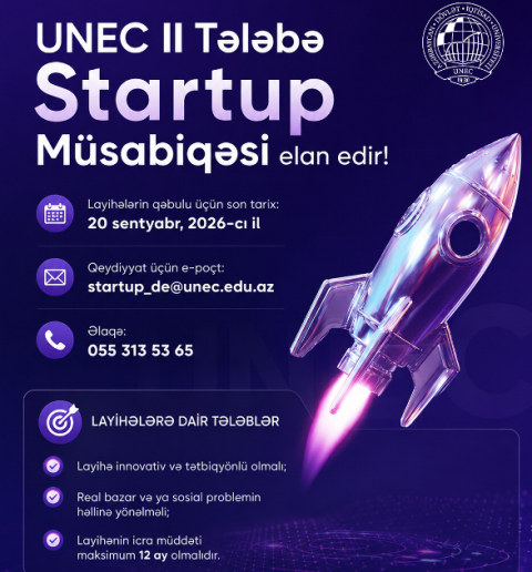 startup UNEC professoru &ldquo;Regional inkişaf&rdquo; proqramında