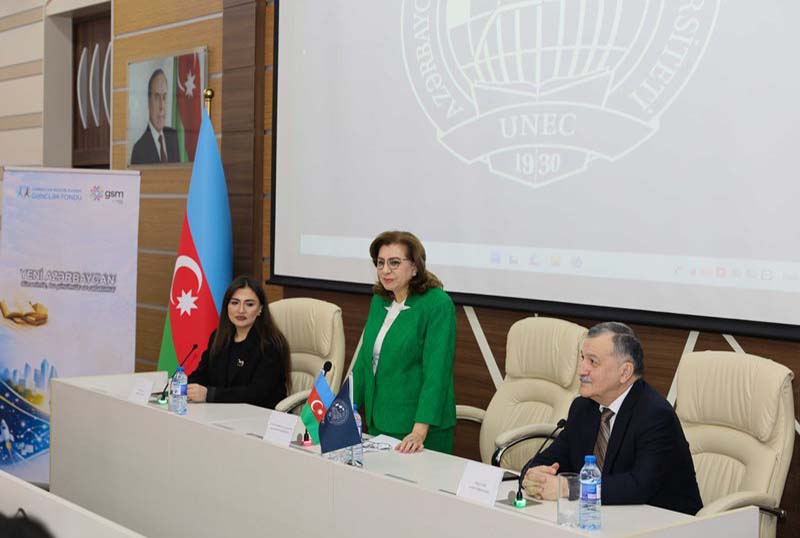 UNEC-də &ldquo;Yeni Azərbaycan: d&uuml;nənimiz, bu g&uuml;n&uuml;m&uuml;z və sabahımız&rdquo; adlı tədbir ke&ccedil;irilib