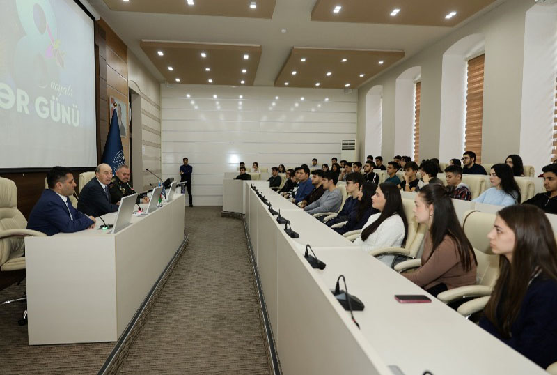 Maliyyə və mühasibat fakültəsində “Vətən müharibəsi qəhrəmanları ilə bir gün” adlı tədbir keçirilib